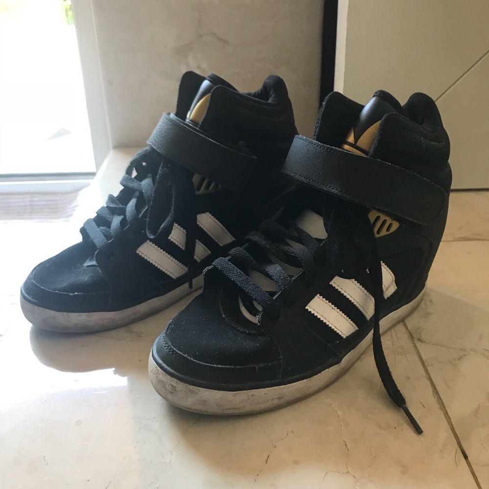 Adidas Black Platform Sneakers (US 8)